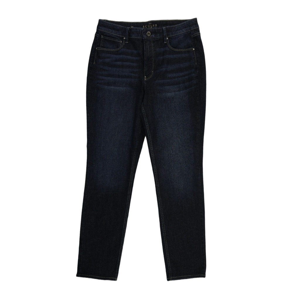 White House Black Market Slim Jeans Women's Size 12 Blue Dark Wash Modern Denim